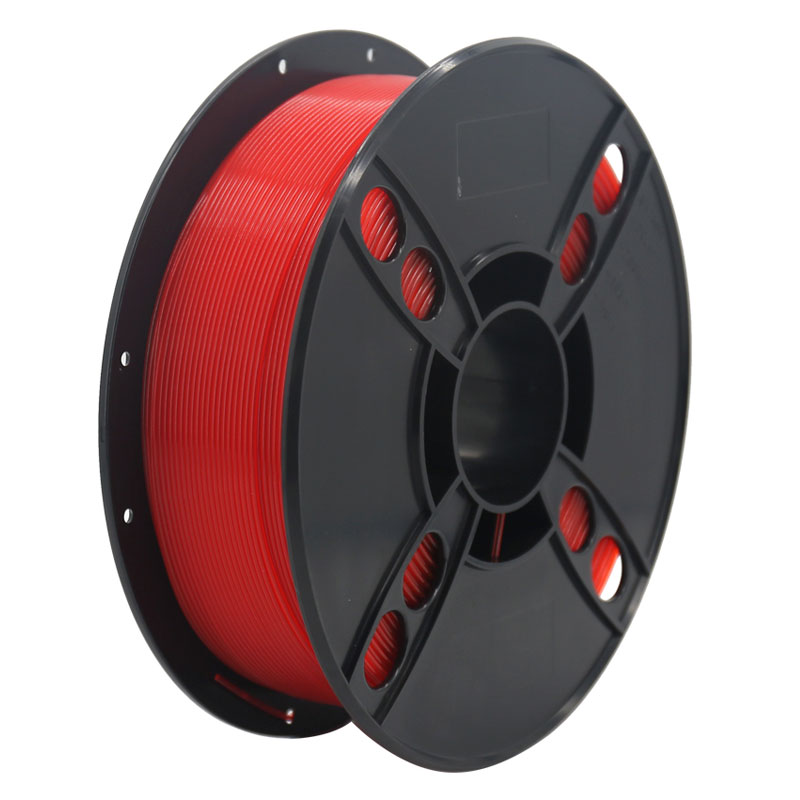 fil3dval bobina pla rojo transparente