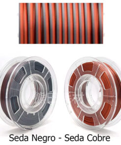 fil3dval bobina pla color mágico bicolor seda negro - seda cobre