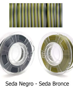 fil3dval bobina pla color mágico bicolor seda negro - seda bronce