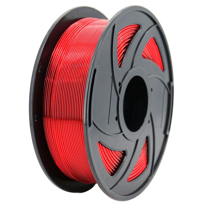 fil3dval bobina petg rojo transparente