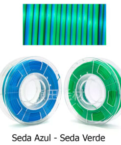 fil3dval bobina pla color mágico bicolor seda azul - seda verde