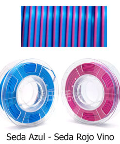 fil3dval bobina pla color mágico bicolor seda azul - seda rojo vino