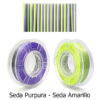 fil3dval bobina pla color mágico bicolor seda purpura - seda amarillo