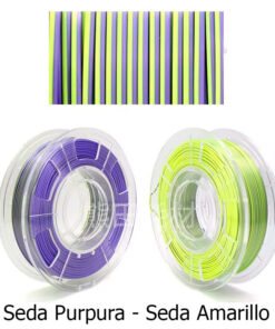 fil3dval bobina pla color mágico bicolor seda purpura - seda amarillo