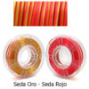 fil3dval bobina pla color mágico bicolor seda oro - seda rojo