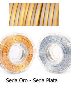 fil3dval bobina pla color mágico bicolor seda oro - seda plata