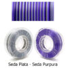 fil3dval bobina pla color mágico bicolor seda plata - seda purpura