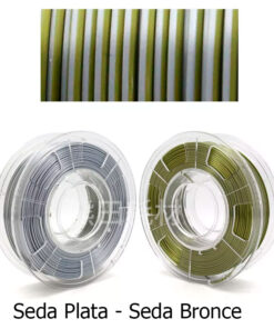 fil3dval bobina pla color mágico bicolor seda plata - seda bronce