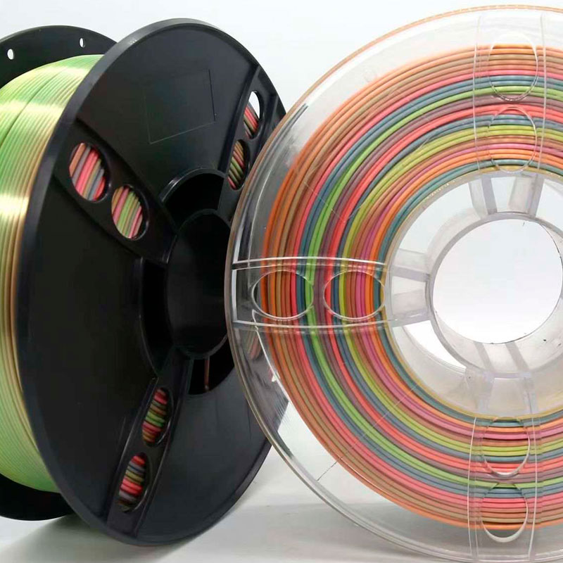 fil3dval bobina pla arcoiris serie rojo seda