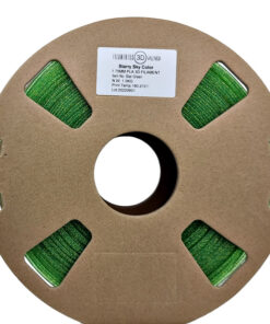 fil3dval bobina pla purpurina verde transparente estrellado