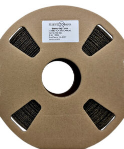 fil3dval bobina pla purpurina negro transparente estrellado