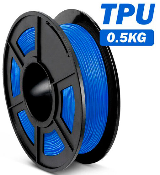 filamento TPU FLEXIBLE Azul de 1.75mm fabricado por Sunlu