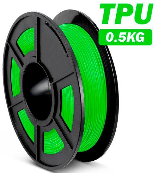 filamento TPU FLEXIBLE Verde de 1.75mm fabricado por Sunlu