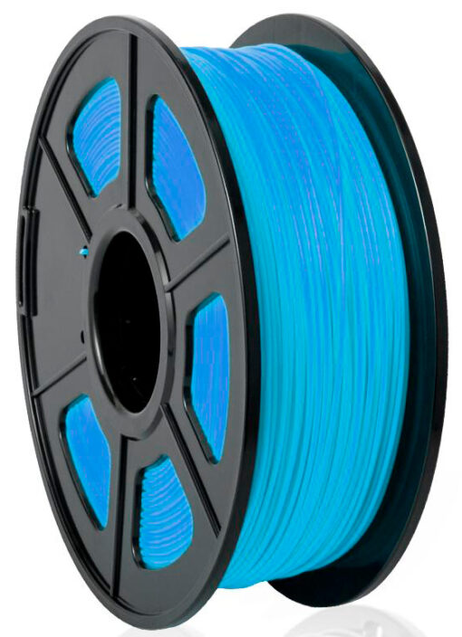 filamento PLA Azul fluorescente de 1.75mm fabricado por Sunlu