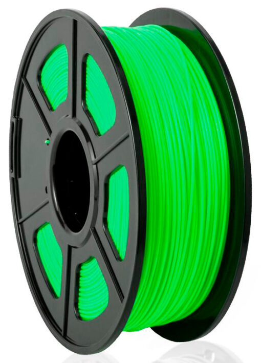 filamento PLA Verde fluorescente de 1.75mm fabricado por Sunlu