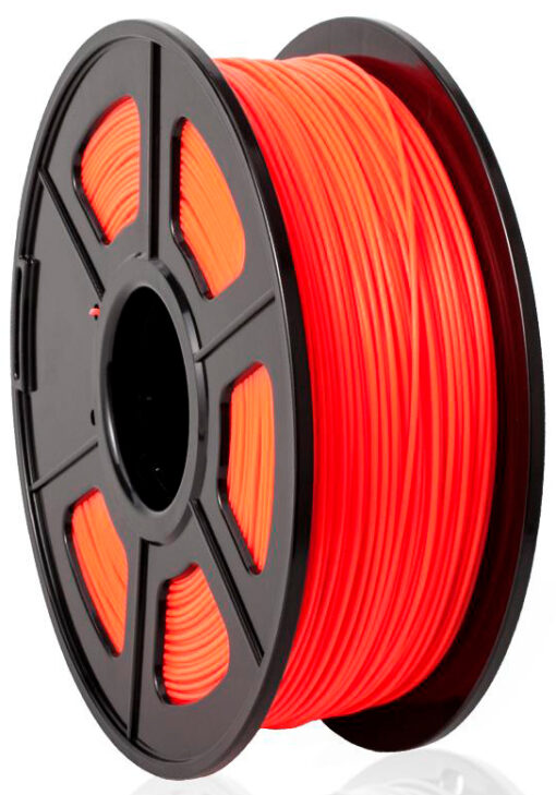 filamento PLA Rojo noctilucente de 1.75mm fabricado por Sunlu