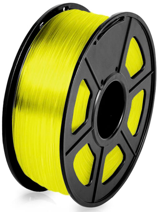 filamento PLA Amarillo transparente de 1.75mm fabricado por Sunlu