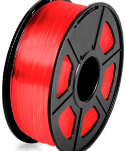 filamento PLA Rojo transparente de 1.75mm fabricado por Sunlu