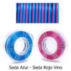 fil3dval bobina pla color mágico bicolor seda azul - seda rojo vino