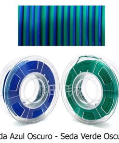fil3dval bobina pla color mágico bicolor seda azul oscuro - seda verde oscuro