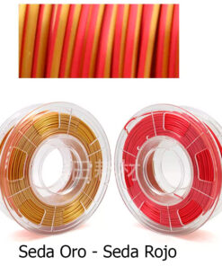 fil3dval bobina pla color mágico bicolor seda oro - seda rojo