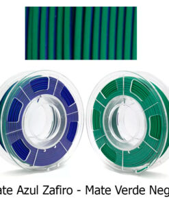 fil3dval bobina pla color mágico bicolor mate azul zafiro - mate verde negrizo
